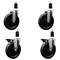 Service Caster 6'' Phenolic Wheel Swivel 1-3/8'' Expanding Stem Caster Set 2 Brakes, 4PK SCC-EX20S615-PHR-2-PLB-2-138 - alternate 1